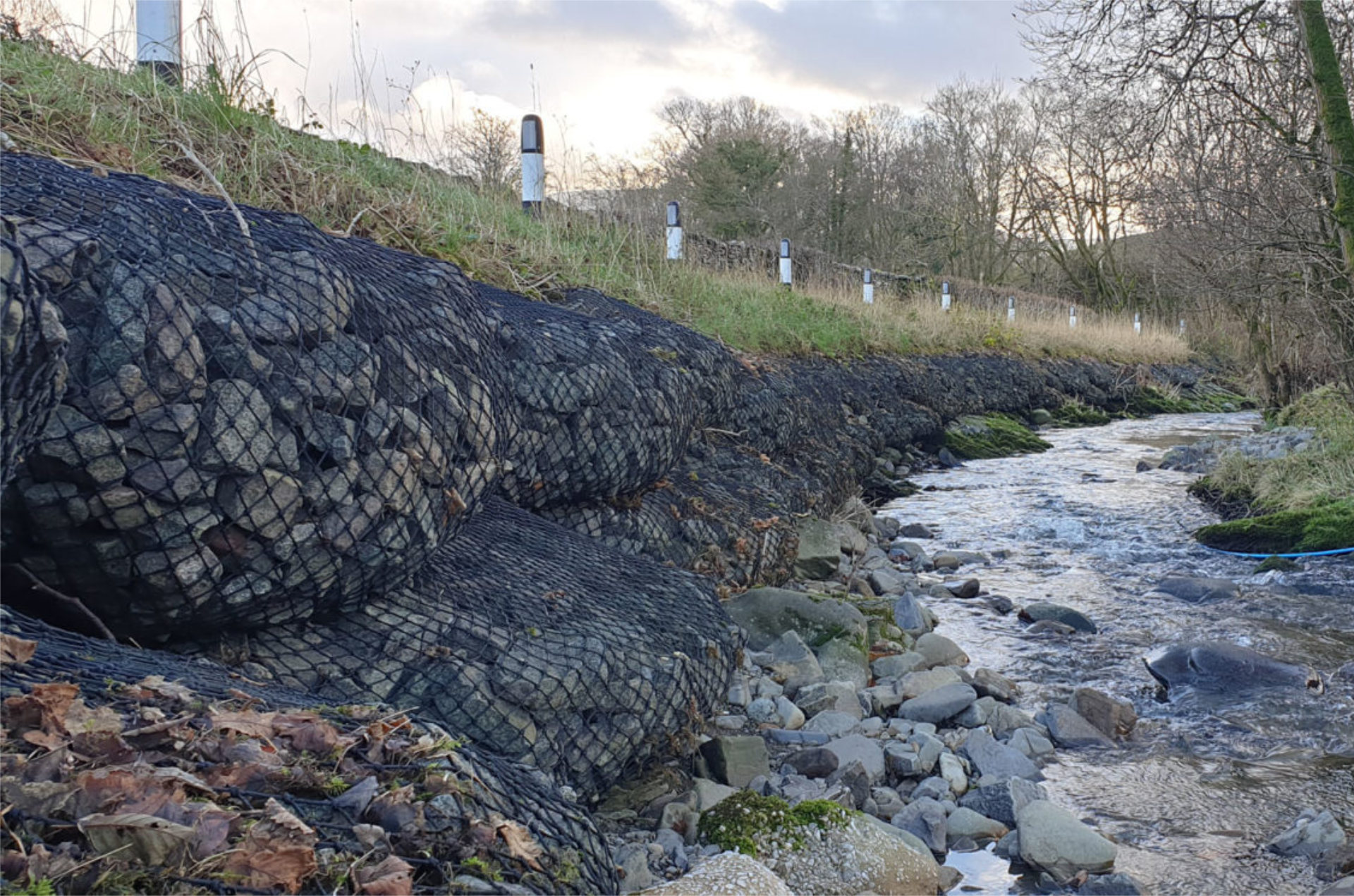 Aqua Rock Bag zaščita pred izpiranjem okoli nosilnih stebrov mostov in drugih struktur